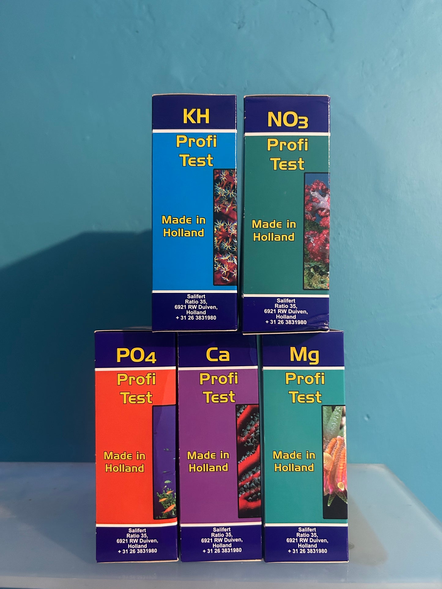 Salifert Main Focus Water Parameters Test Kit Bundle (Phosphate, Nitrate, KH, Calcium and Mag Kits)